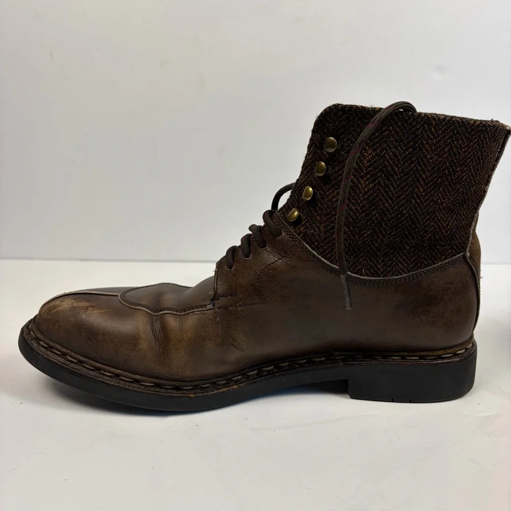 Heschung Ginkgo Brown Leather Split Toe Dress Boots Men's US 7 / UK 5.5 / EU 40 - Picture 10 of 16